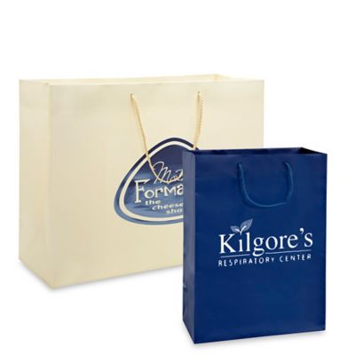 Custom Hot Stamped Matte Laminate Shopping Bags