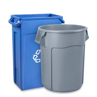 Toter® Biohazard Trash Can with Wheels - 96 Gallon H-10759 - Uline