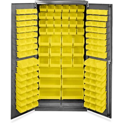 Plastic Parts Cabinet - 26 Drawer, 20 x 7 x 11, Black - ULINE - H-5578BL