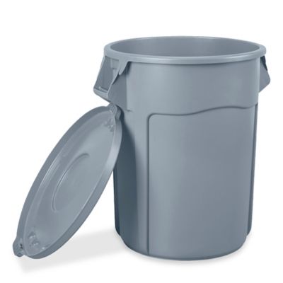 Uline Trash Can with Wheels - 35 Gallon, Green H-4202G - Uline