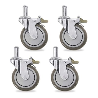 Casters for Stainless Steel Wire Shelving Units - Set of 4