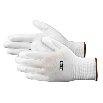 Uline Polyurethane Coated Gloves - White