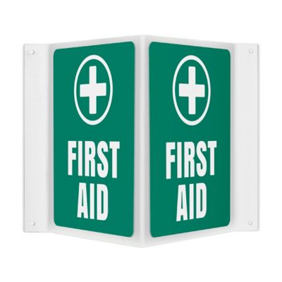 Projecting Sign - "First Aid", 3-Way