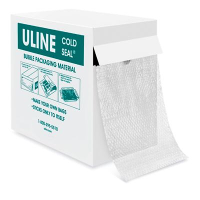 Uline Cold Seal® Bubble Roll - 12" x 175', 3/16", Perforated