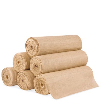 Rouleaux et carrés de toile de jute