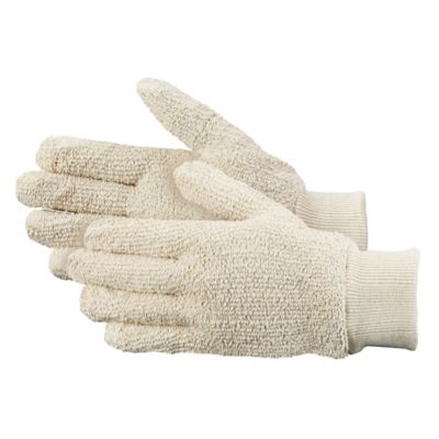 Gants en tissu éponge