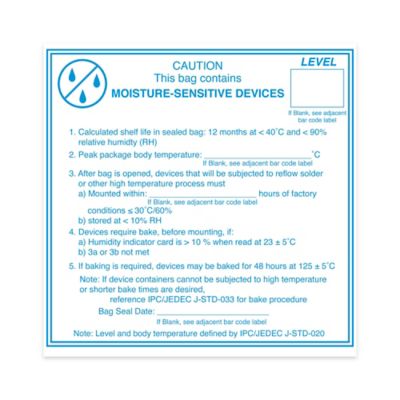 Moisture Sensitive Label