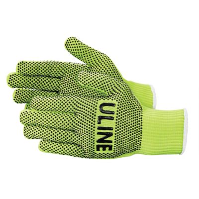 Gants en tricot à pois de PVC à haute visibilité
