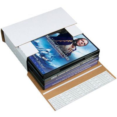 Boîtes d'expédition autoadhésives pour DVD