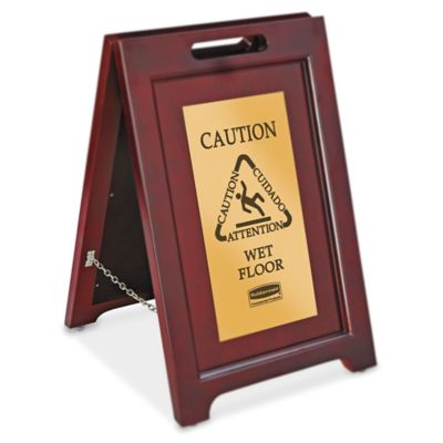 Rubbermaid® Wooden Wet Floor Sign