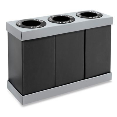 Poubelles en plastique ondulé