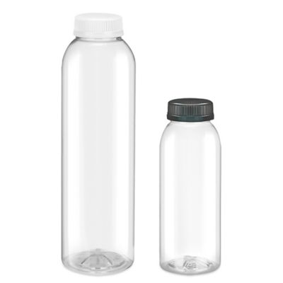 Bouteilles rondes pour jus en plastique – Transparent