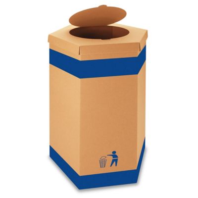 Poubelles en carton kraft ondulé