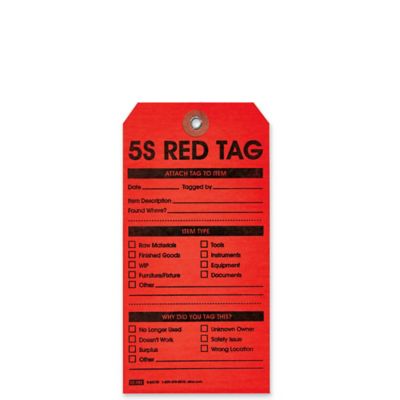 Étiquettes 5S – Rouge
