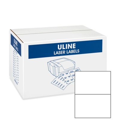Uline White Laser Labels