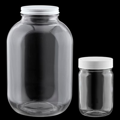 Clear Wide-Mouth Glass Jars