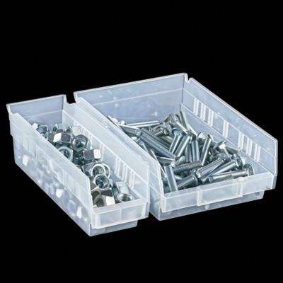 Clear Plastic Shelf Bins