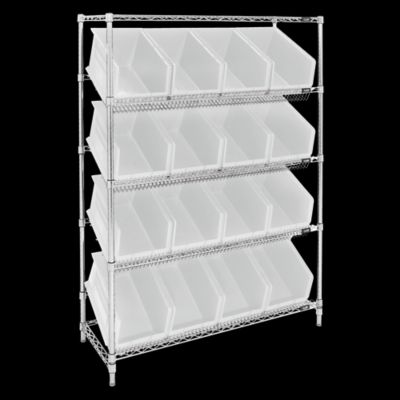  Slanted Wire Shelving - 48 x 18 x 72