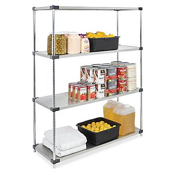 Solid Stainless Steel Shelving