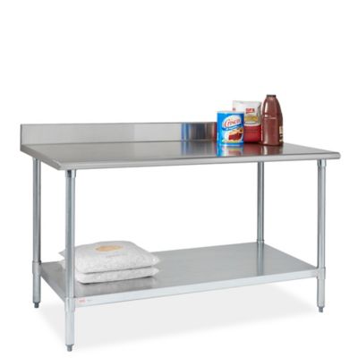 Stainless Steel Worktables with Backsplash
