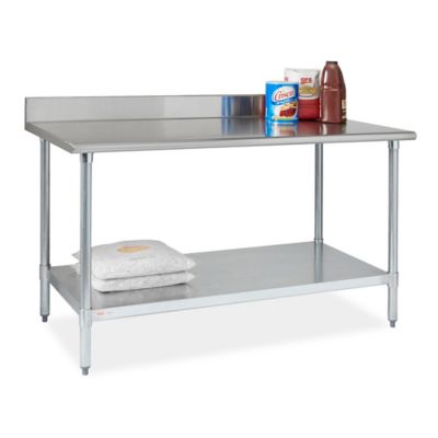 Stainless Steel Worktables with Backsplash