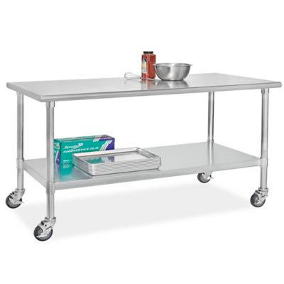 Mobile Stainless Steel Worktables