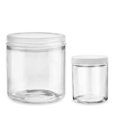 Clear Straight-Sided Glass Jars