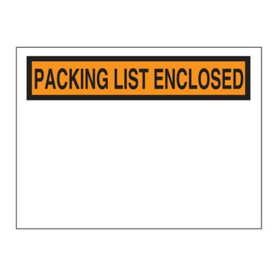 Packing List Envelopes