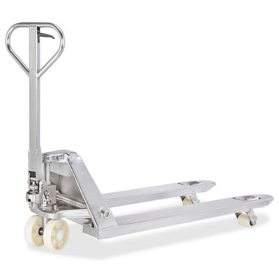 Uline Stainless Steel Pallet Truck - 48 x 27"