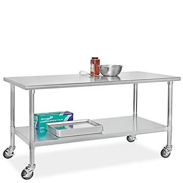 Mobile Stainless Steel Worktables