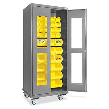 Mobile Clear-View Bin Cabinets