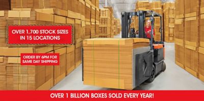 OVER 1,700 STOCK SIZES IN 15 LOCATIONS - ORDER BY 6PM FOR SAME DAY SHIPPING. - OVER 1 BILLION BOXES SOLD EVERY YEAR.