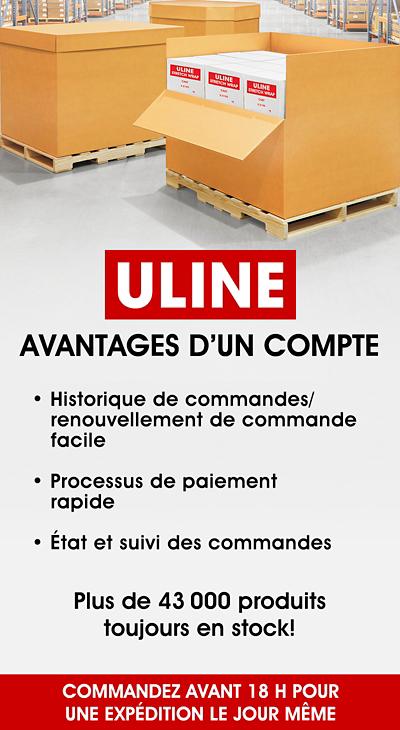 Avantages du compte : Historique des commandes, réapprovisionnement facile, paiement rapide, état et suivi des commandes