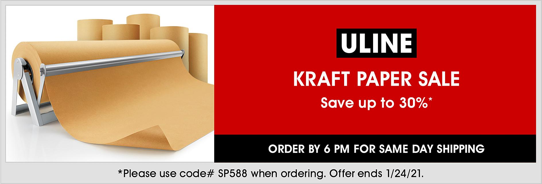 SP588 Kraft Paper Sale, Save up to 30%, Use code SP588, Offer ends 1/24/21